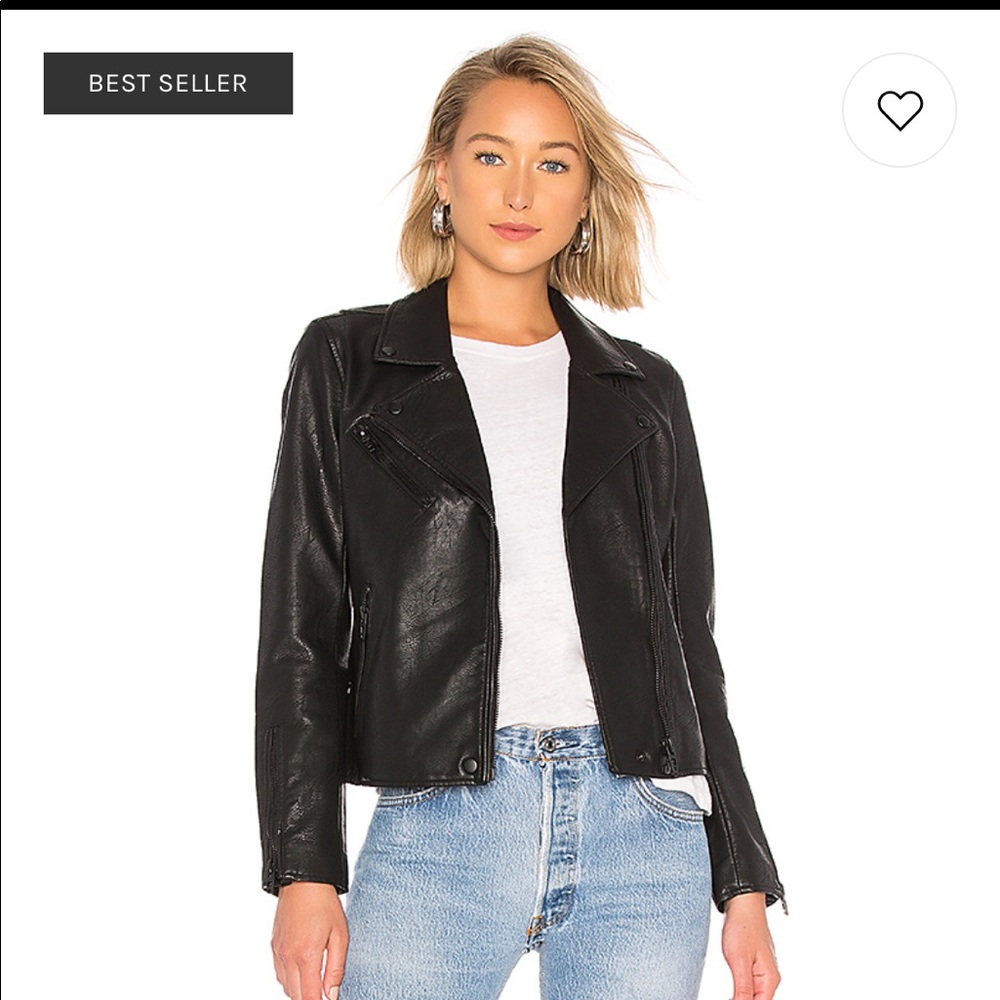 Clean Moto Leather Jacket in Onyx Black